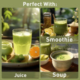 'D ORGANIC Spirulina Powder mixed into a smoothie