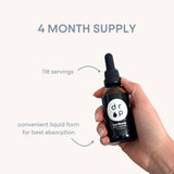 D R P Fulvic Acid Trace Mineral Complex 2 oz bottle on a wooden table