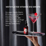 D R P Liquid Vitamin B12 2500 mcg 2 oz bottle with measuring dropper