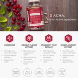 DACHA Cranberry D-Mannose supplement capsule in hand
