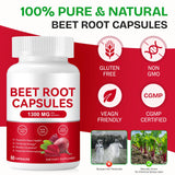 Daiasns Beet Root Powder Capsules 1300MG packaging and contents