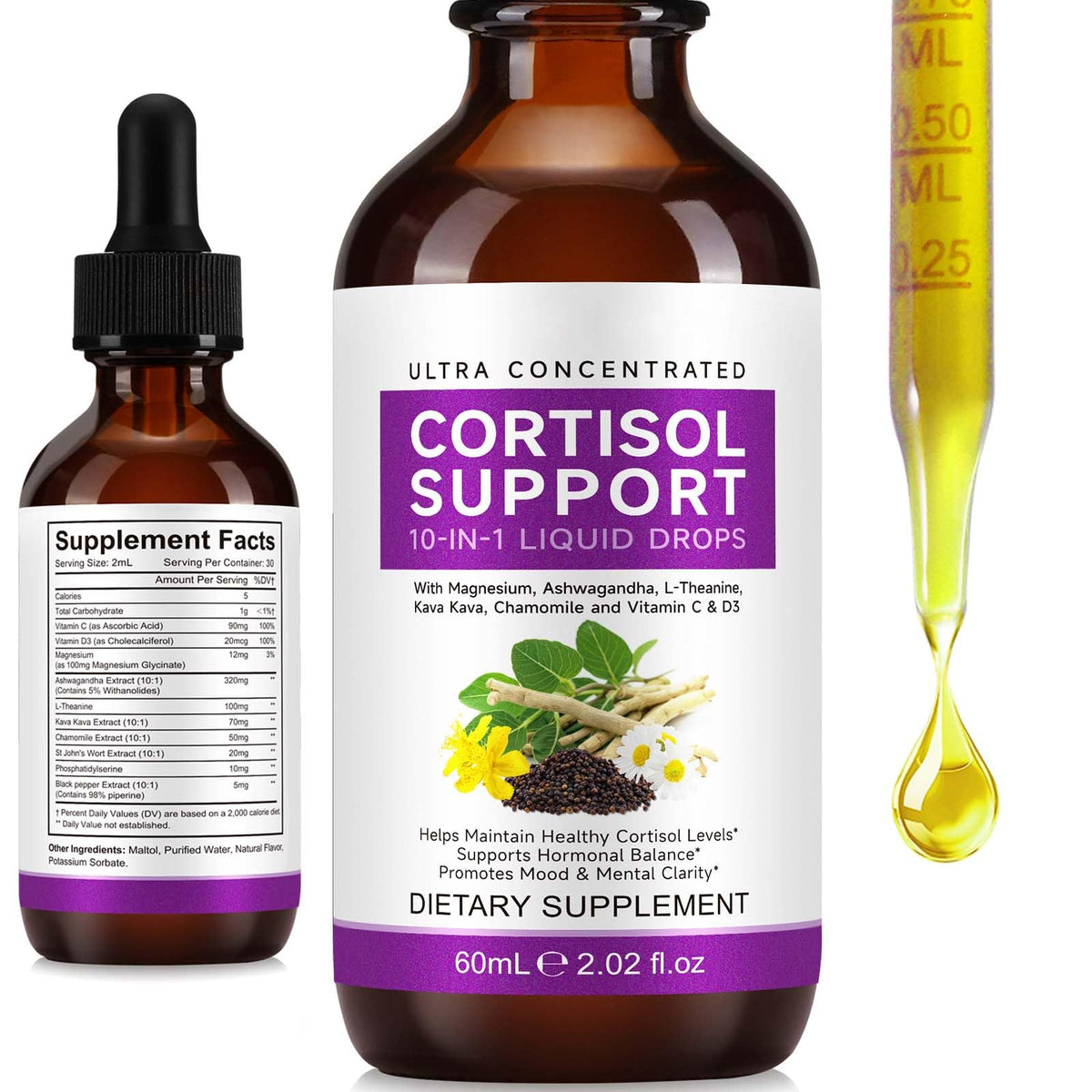 Daiasns Cortisol Manager daily wellness Drops 30g front view