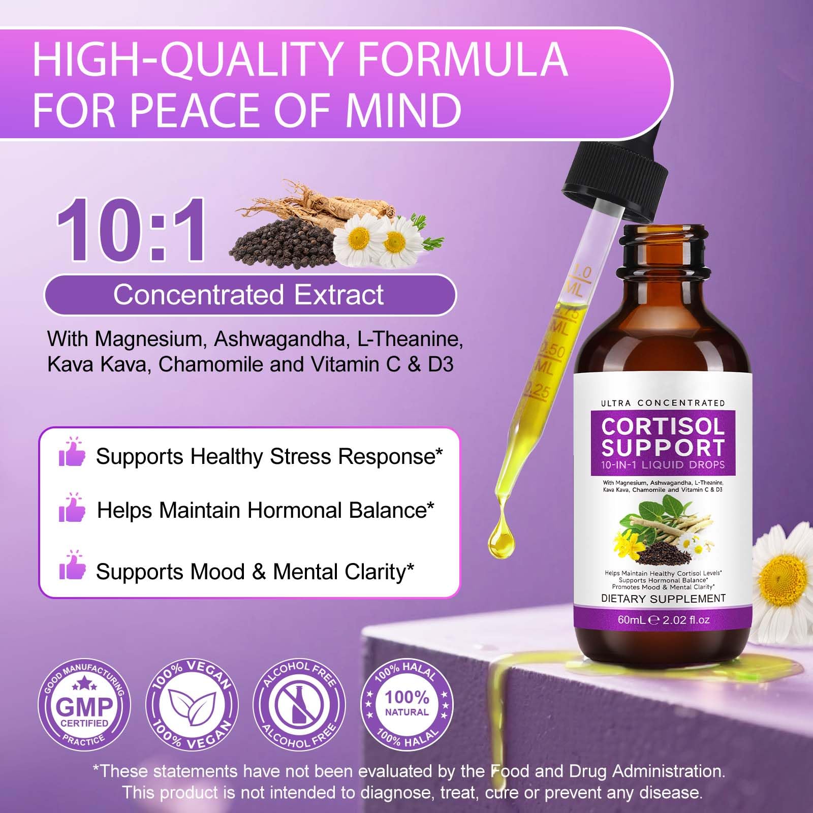 Daiasns Cortisol Manager daily wellness Drops 30g packaging