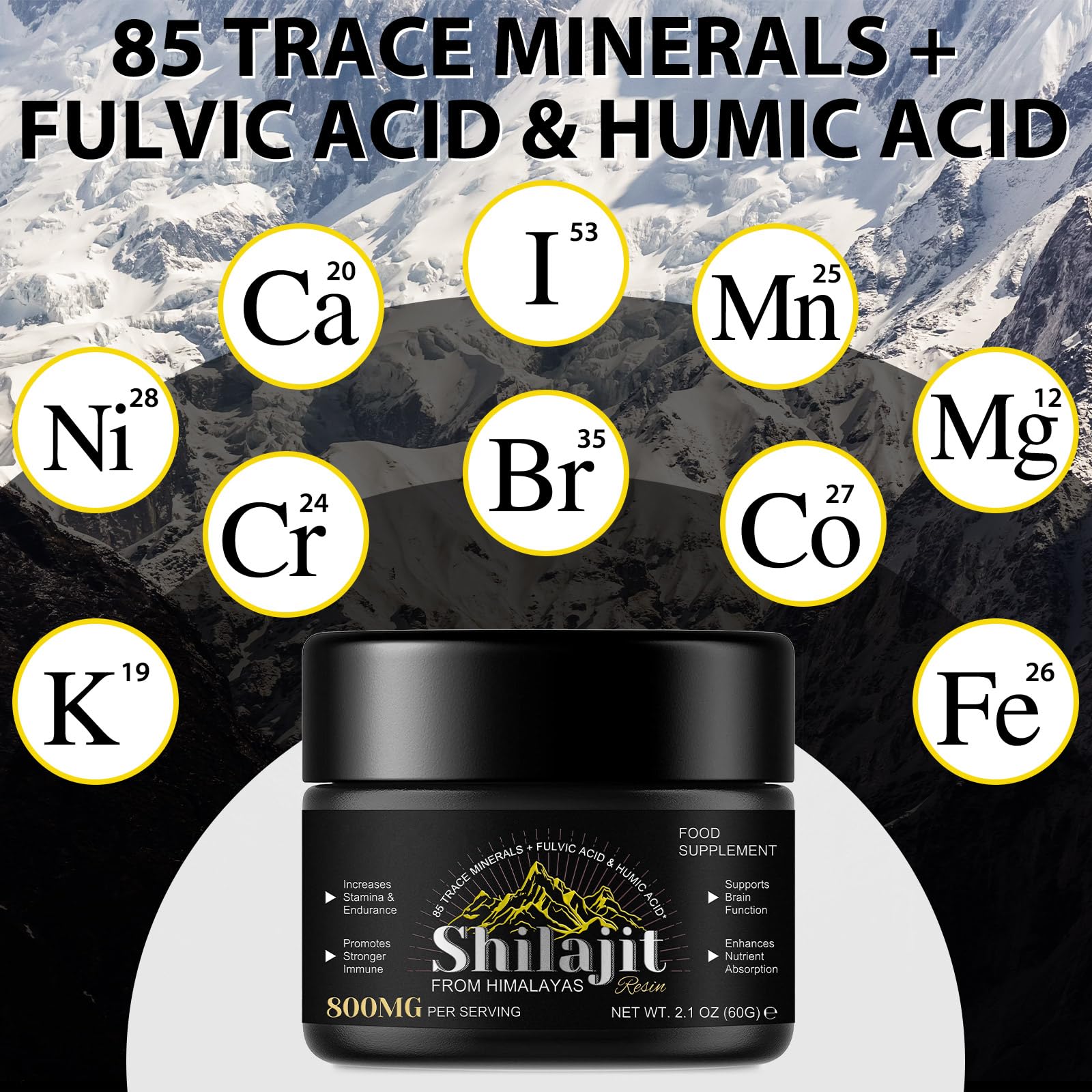 Daiasns Himalayan Shilajit Resin bottle with measuring stick