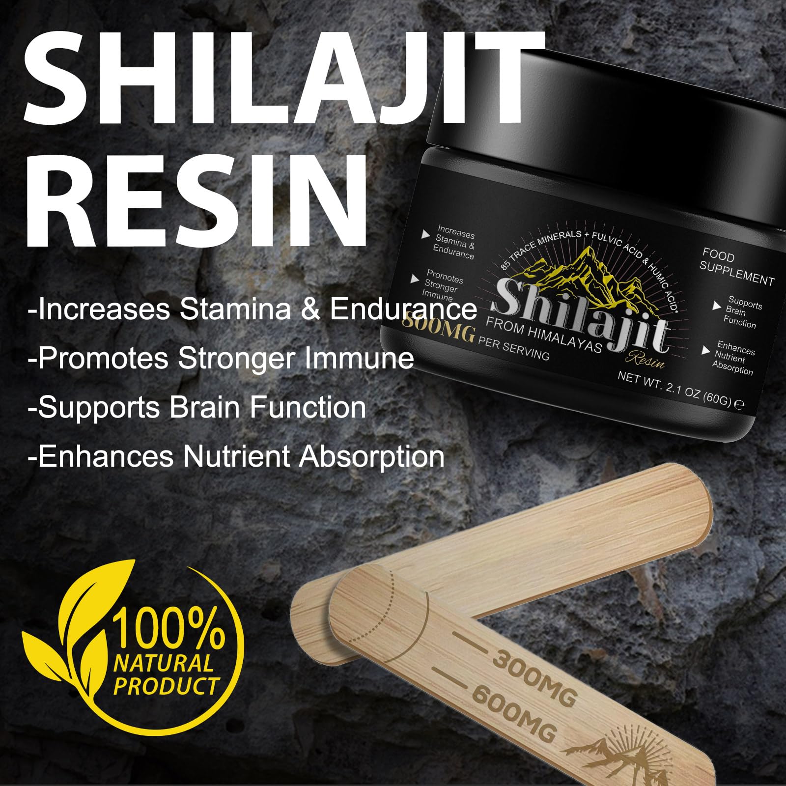 Daiasns Himalayan Shilajit Resin dissolved in warm water