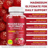 Daiasns Magnesium Glycinate Gummies 600mg back view with ingredients list