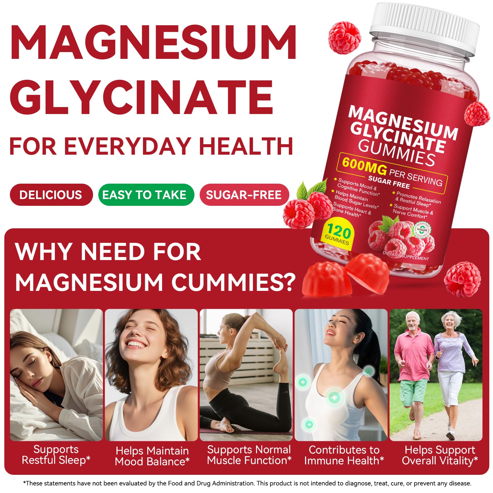 Daiasns Magnesium Glycinate Gummies 600mg lifestyle scene with family