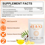 Daiasns Vitamin D3 & K2 Softgels showing dosage information
