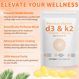 Daiasns Vitamin D3 & K2 Softgels side view of bottle