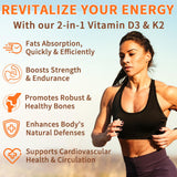 Daiasns Vitamin D3 & K2 Softgels with coconut oil background