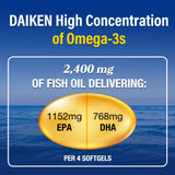 DAIKEN Fish Oil Supplement 1200mg softgel capsule