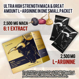 DAIKEN L-Arginine Supplement sachets in a bowl