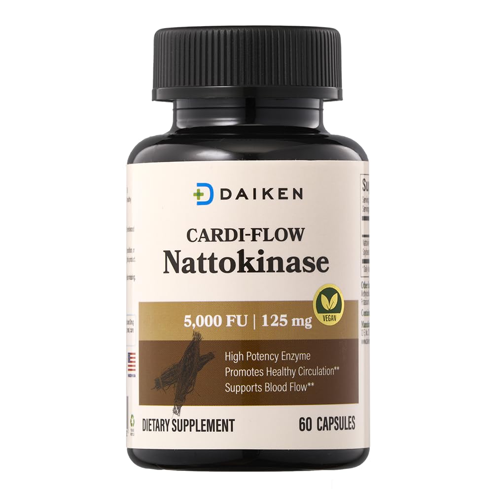 DAIKEN Multi-Enzymes 5000 FU Nattokinase Capsules bottle front view