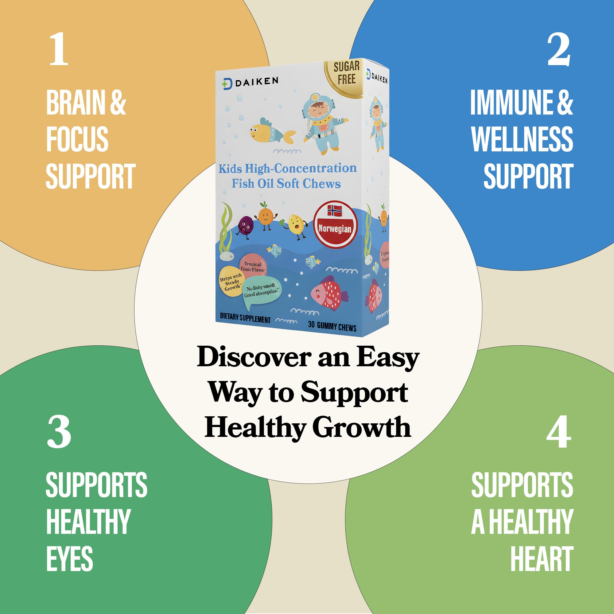 DAIKEN Omega-3 Gummies for Kids ingredients list