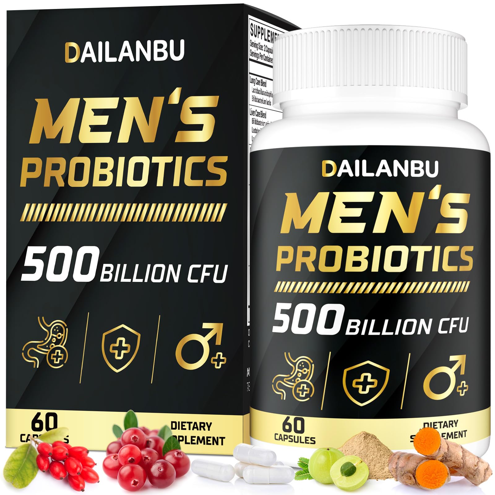 Dailanbu Men's Probiotics 500 Billion CFUs front view