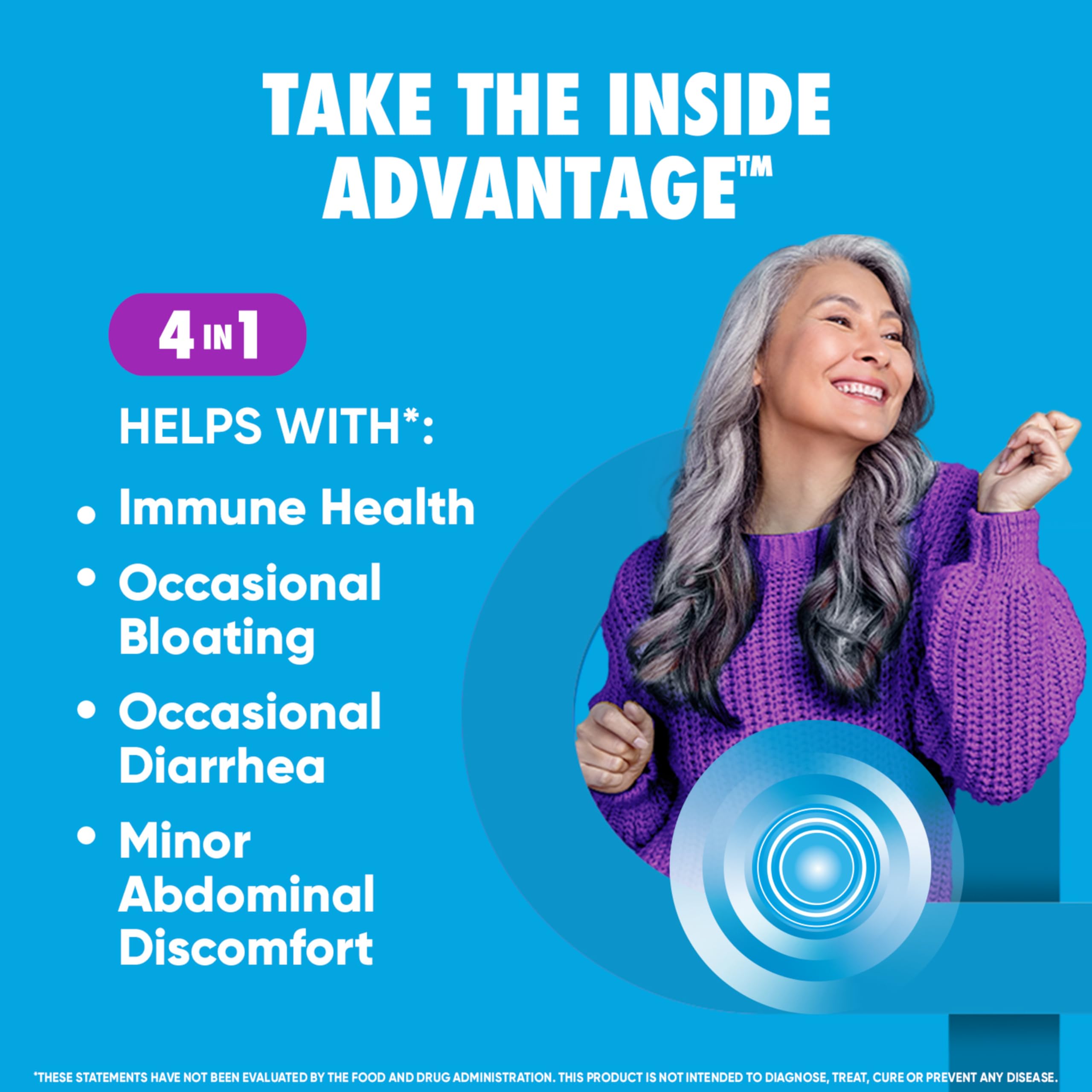 daily Advantage Daily Probiotics 30 Capsules back view