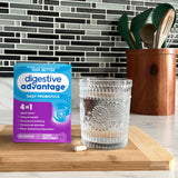 daily Advantage Daily Probiotics 30 Capsules with a glass of water