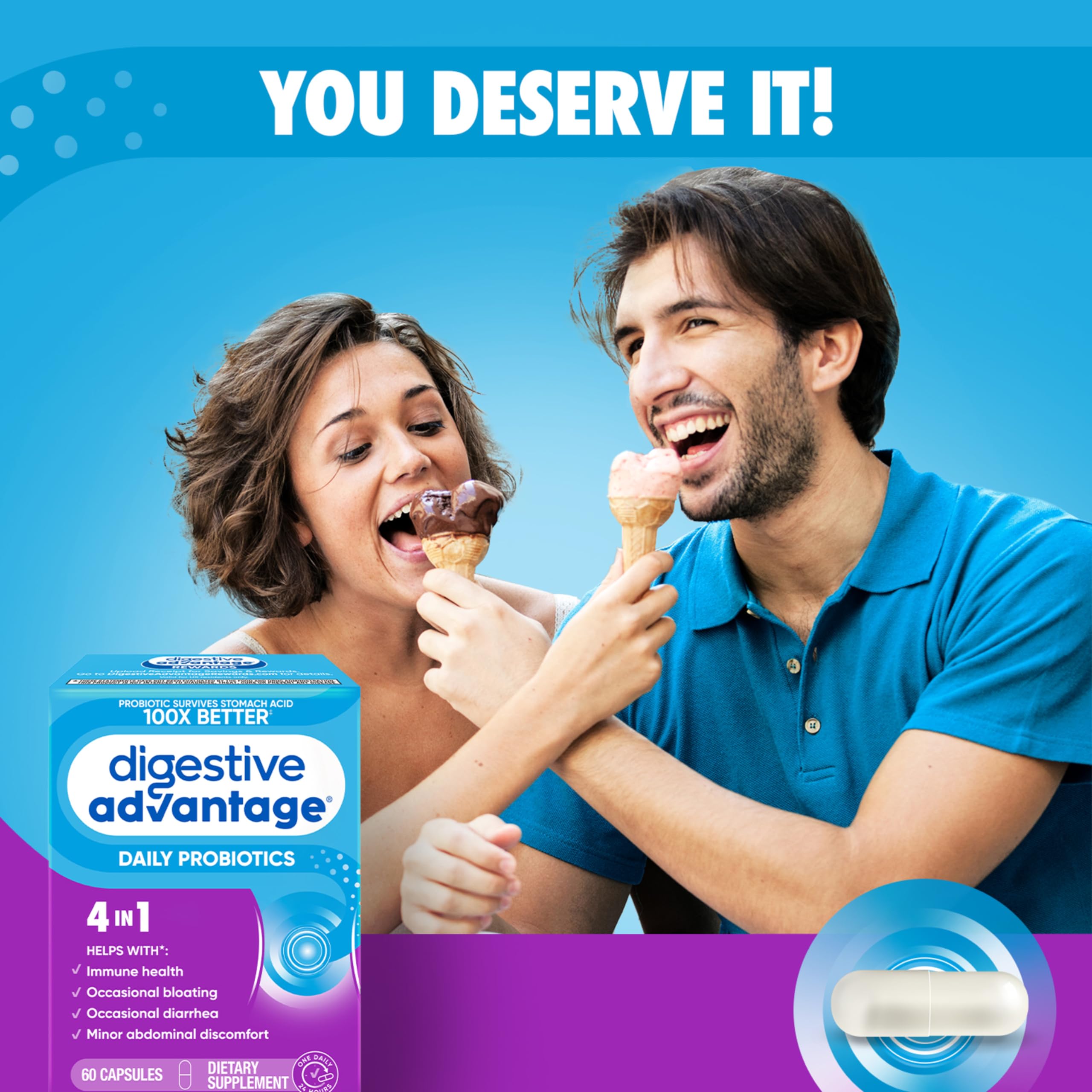 daily Advantage Daily Probiotics 30 Capsules with packaging