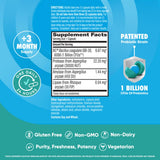 daily Advantage Daily Probiotics + Intensive Bowel Support bottle on a table