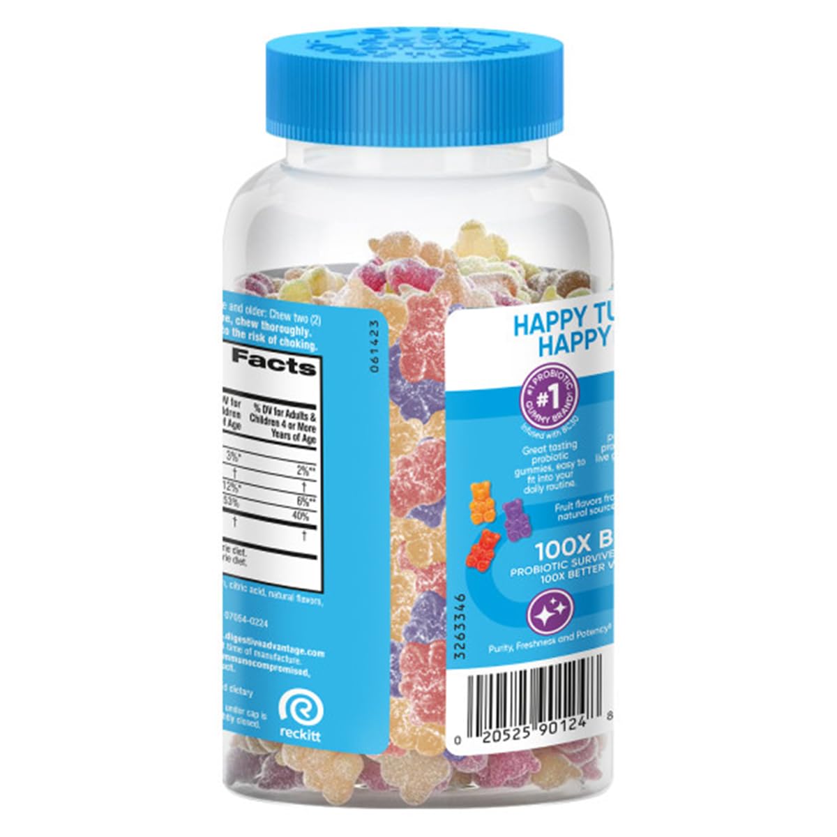 daily Advantage Kids Probiotic Gummies 60ct gummies in a bowl