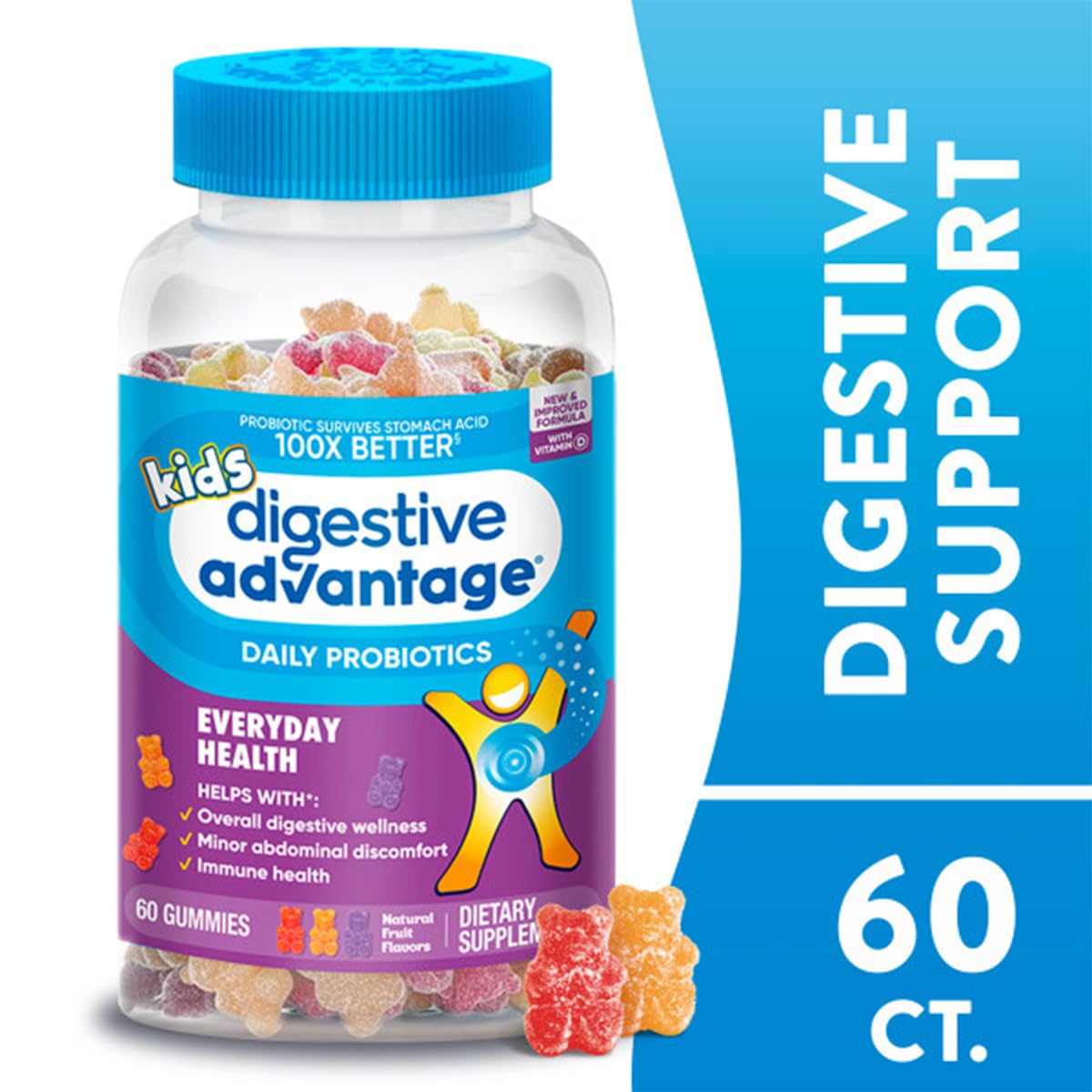 daily Advantage Kids Probiotic Gummies 60ct packaging