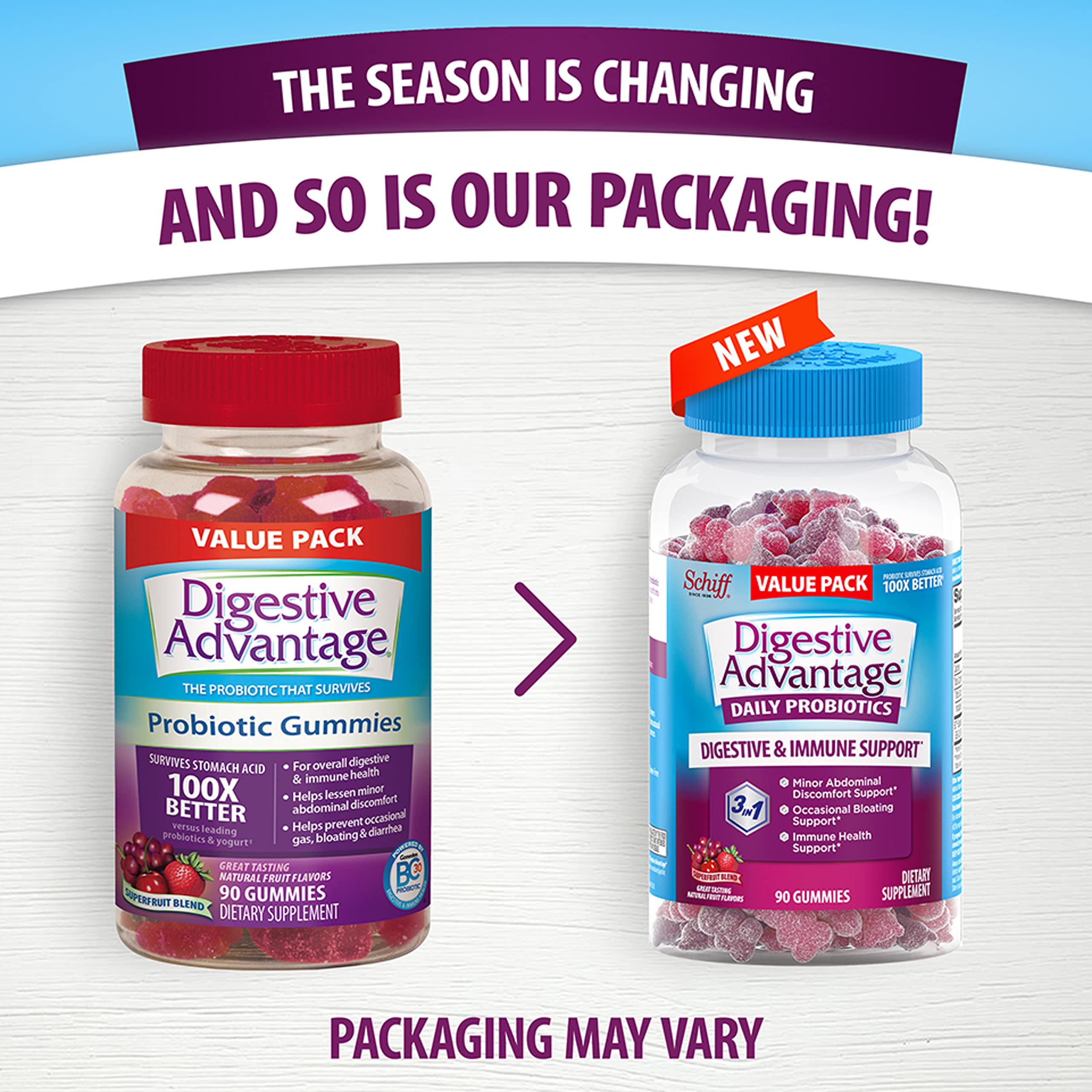 daily Advantage Probiotic Gummies in a bowl