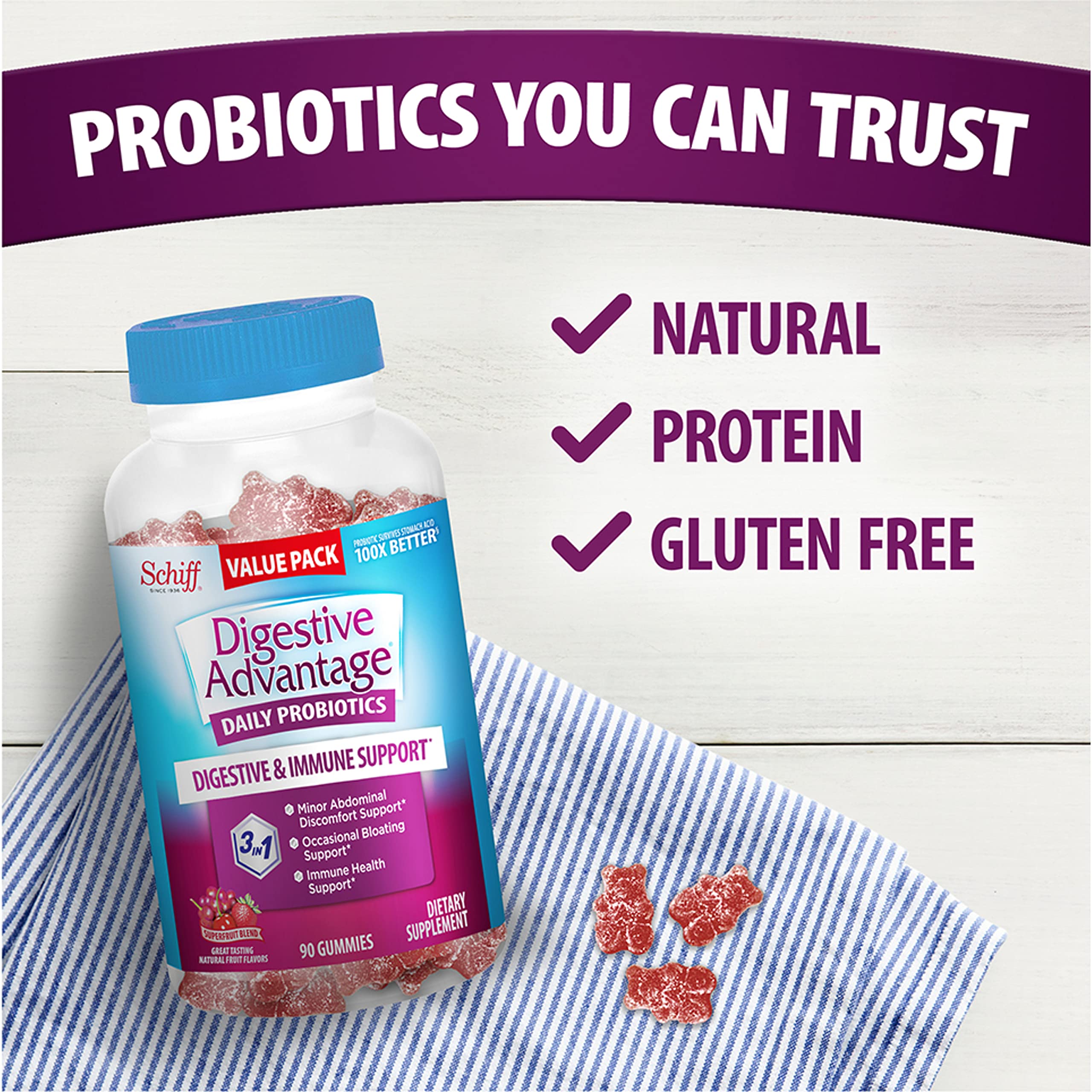 daily Advantage Probiotic Gummies ingredients list