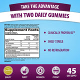 daily Advantage Probiotic Gummies on a wooden table