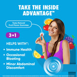 daily Advantage Probiotic Gummies with a scoop for serving size