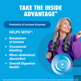 daily Advantage Probiotics + Lactase daily Enzymes 96ct bottle with label