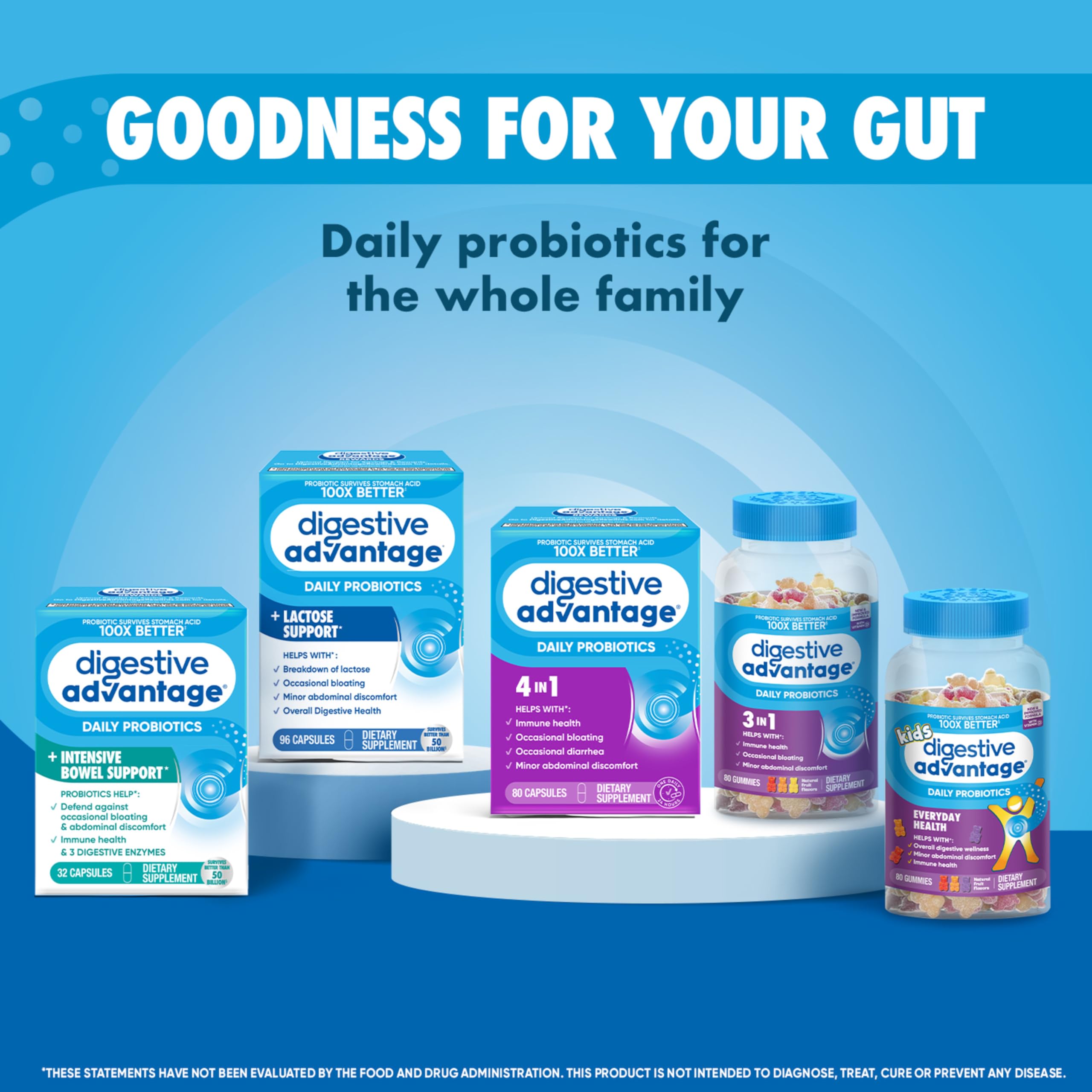 daily Advantage Probiotics + Lactase daily Enzymes 96ct ingredients list