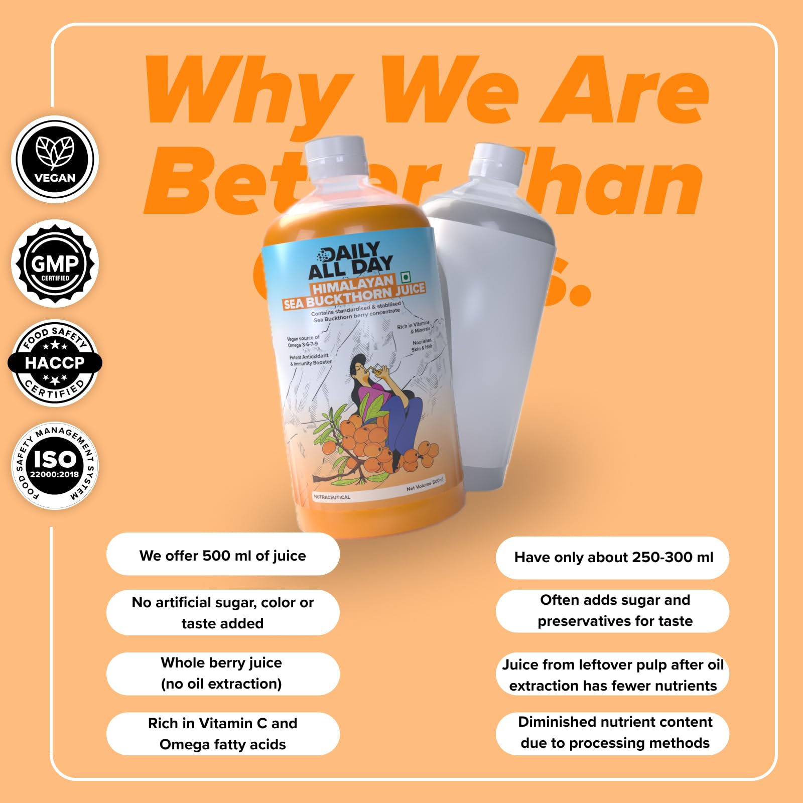 Daily All Day Sea Buckthorn Juice 580g lifestyle scene
