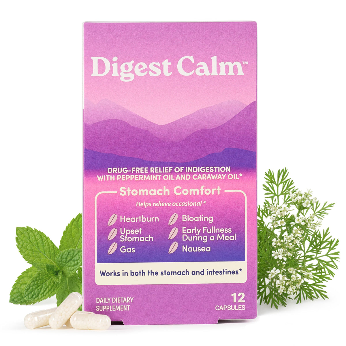 daily Calm daily Supplement 60 Capsules front view