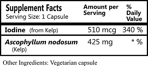 Daily Manufacturing Algazim Frozen Kelp Capsules side view showing label