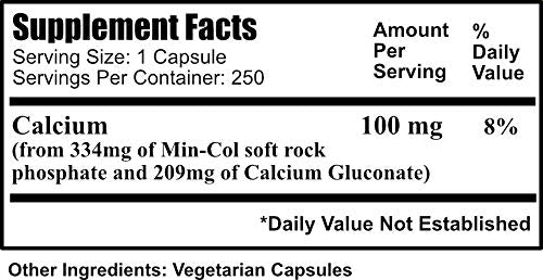 Daily Manufacturing Min-Col Forté Calcium Supplement bottle side view