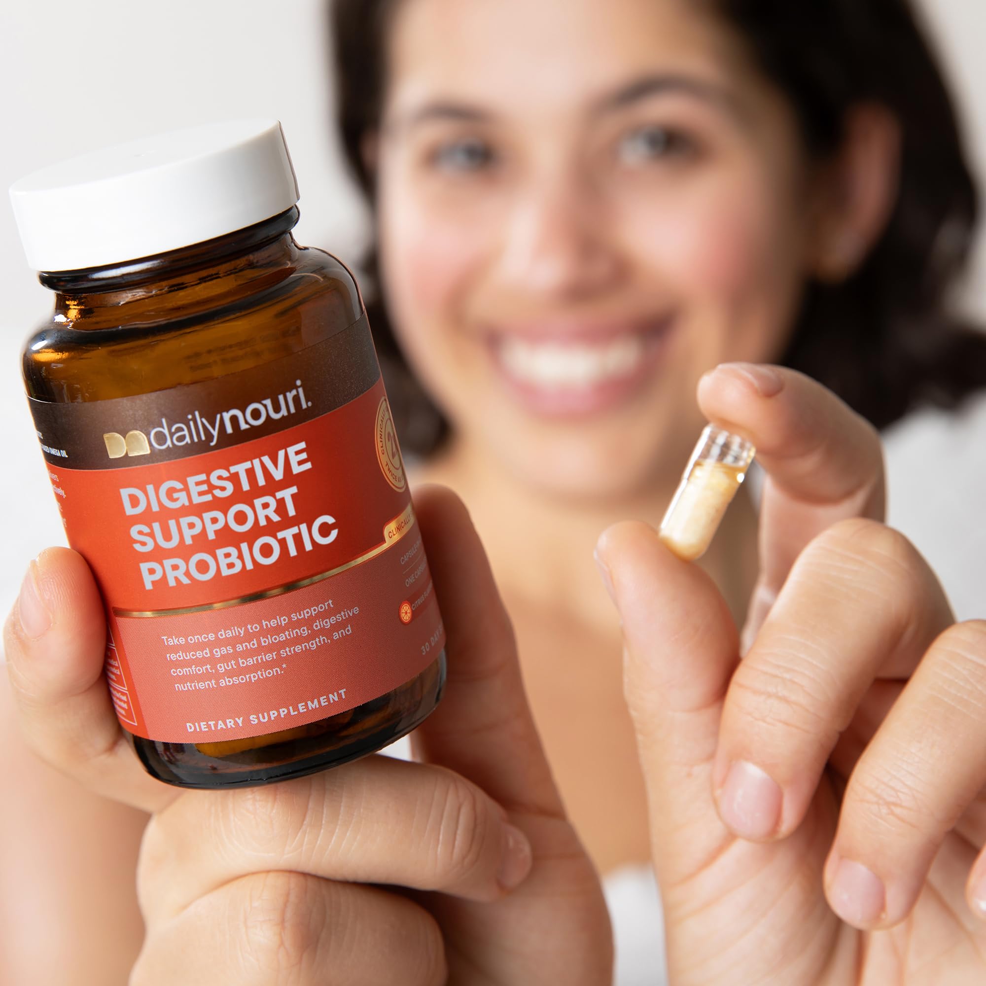 Daily Nouri Omega-3 Probiotic Capsules with Ahiflower oil ingredients