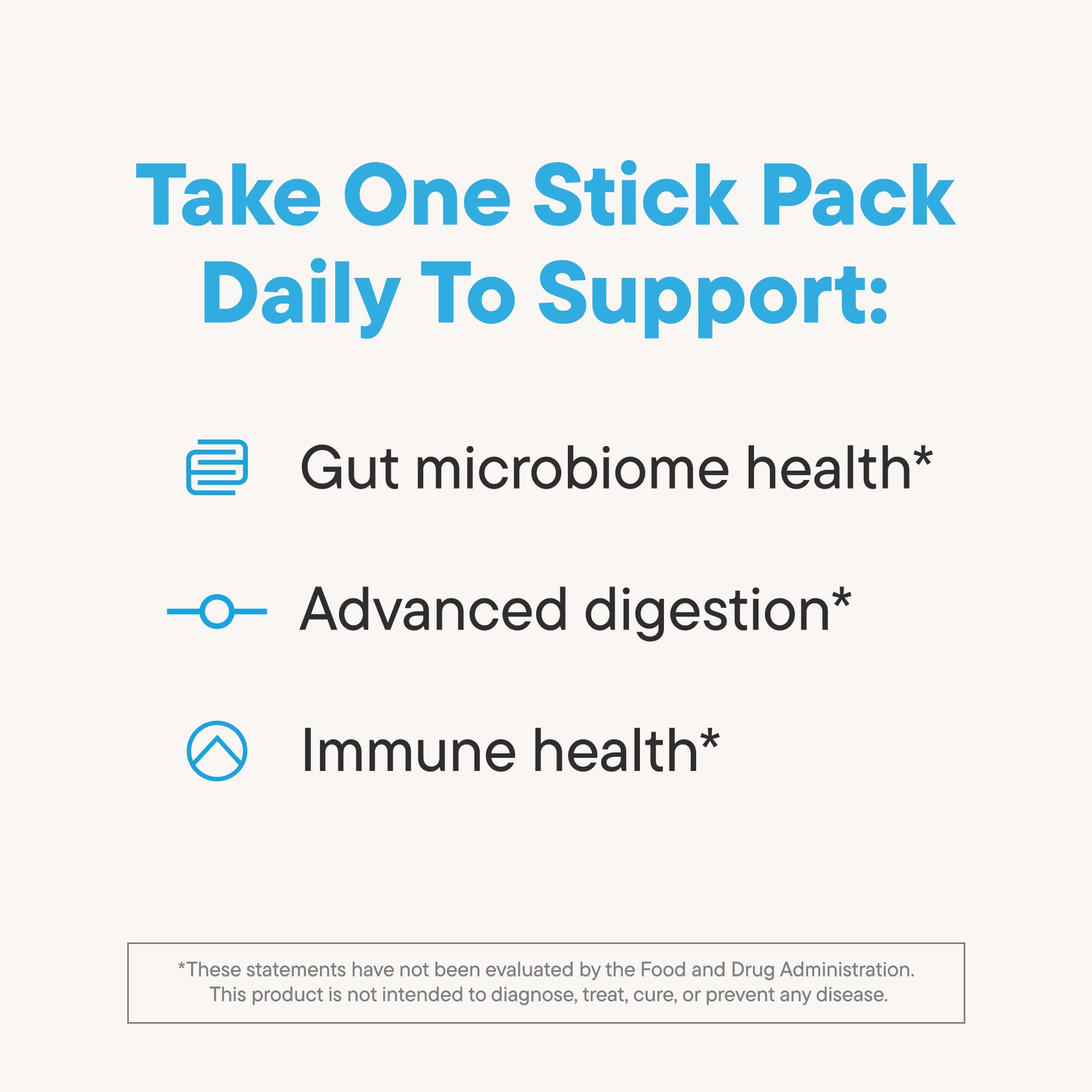 Daily Nouri Probiotic Powder Stick Pack side view
