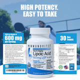 daily wellness Alpha Lipoic Acid supplement capsules in hand