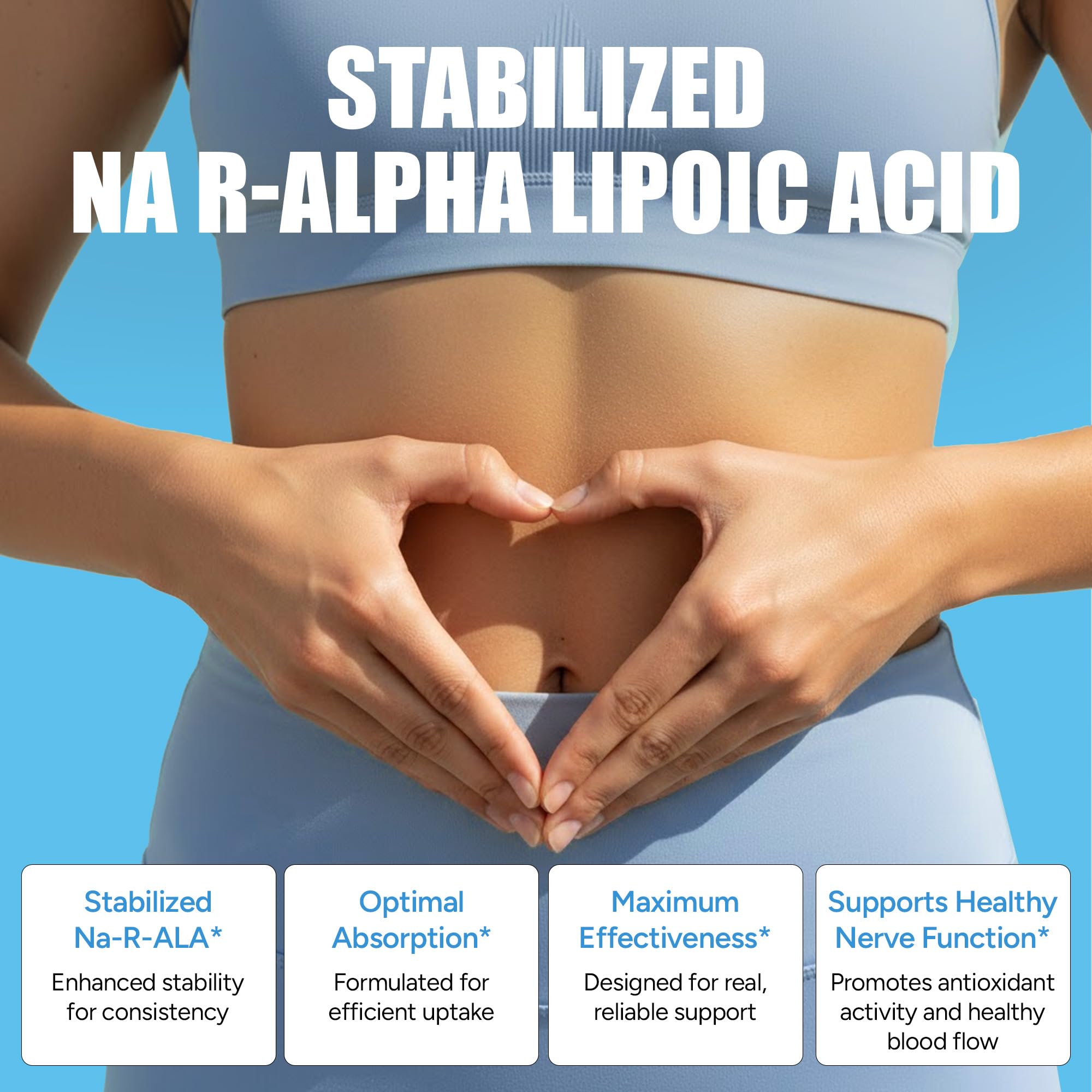 daily wellness Alpha Lipoic Acid supplement capsules on a table