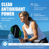 daily wellness Alpha Lipoic Acid supplement with measuring spoon