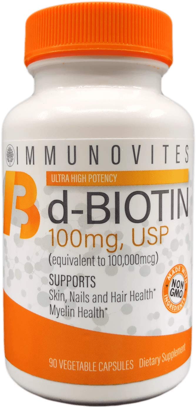 daily wellness Biotin Supplement 90 Veggie Capsules front view