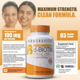 daily wellness Biotin Supplement with measuring spoon