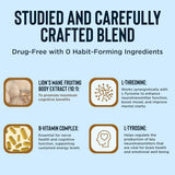 daily wellness BrainIQ Memory Supplement capsules on a wooden table