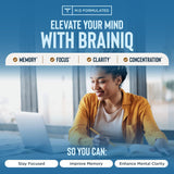 daily wellness BrainIQ Memory Supplement side view showing label details