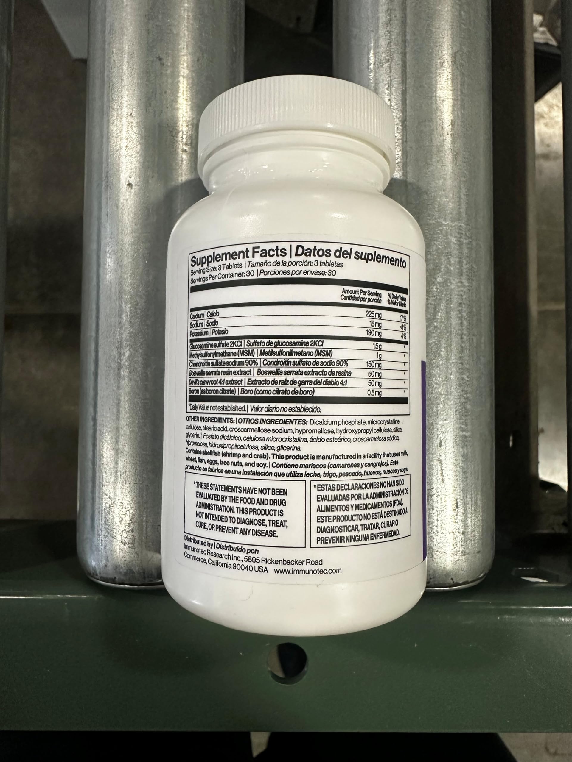 daily wellness Contralenta Chondroitin Supplement opened with capsules visible