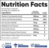 daily wellness Elderberry supplement bottle with label details