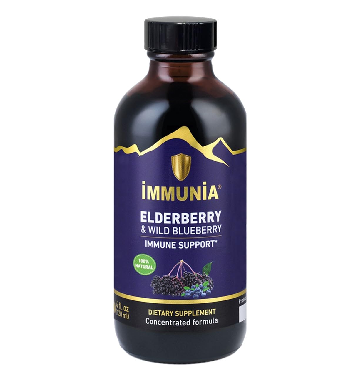 daily wellness Elderberry & Wild Blueberry Concentrate 120ml front view