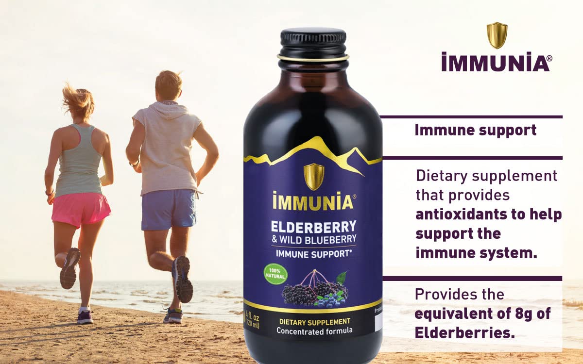 daily wellness Elderberry & Wild Blueberry Concentrate 120ml side view