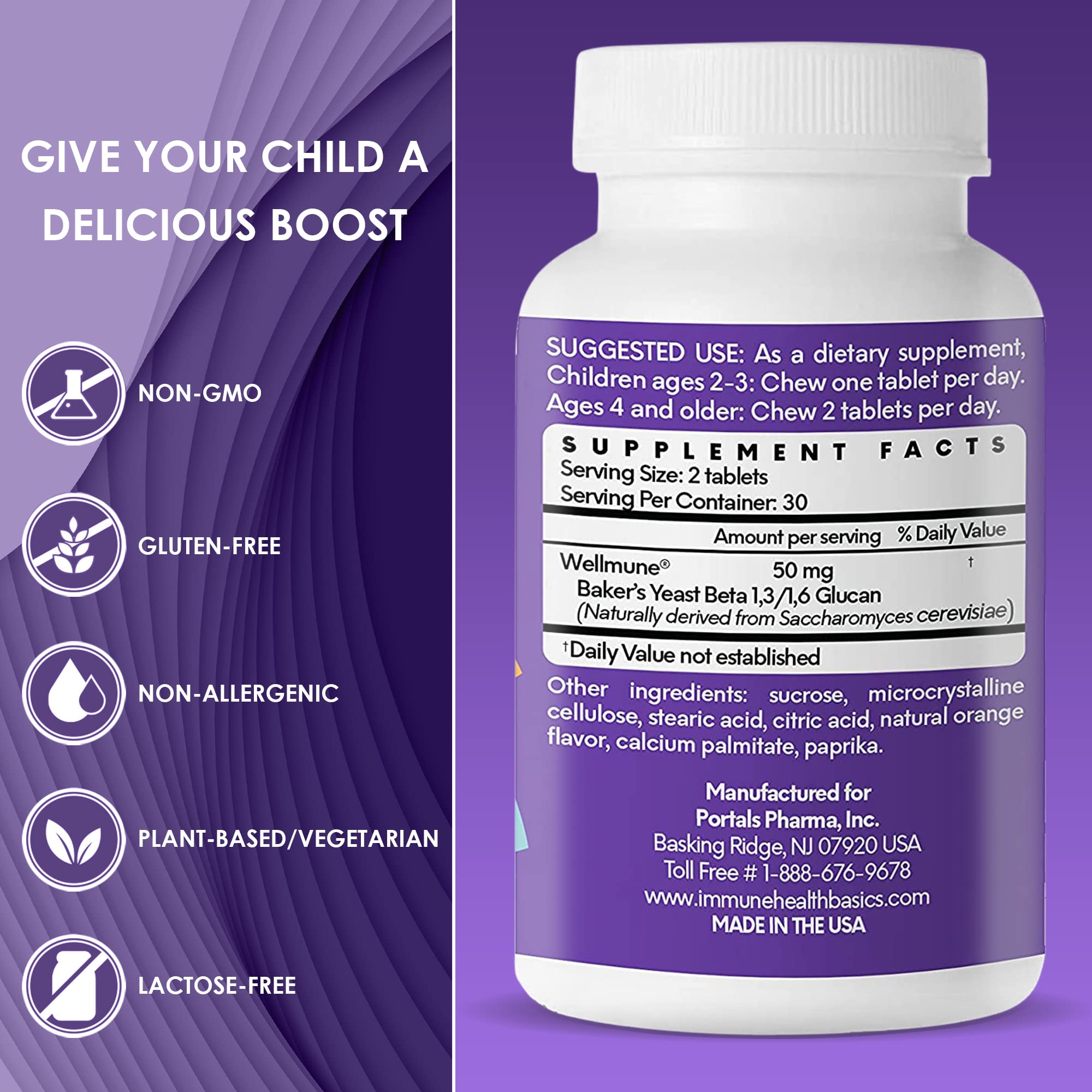 daily wellness Health Basics Children's Chewable Tablets displayed with other vitamins
