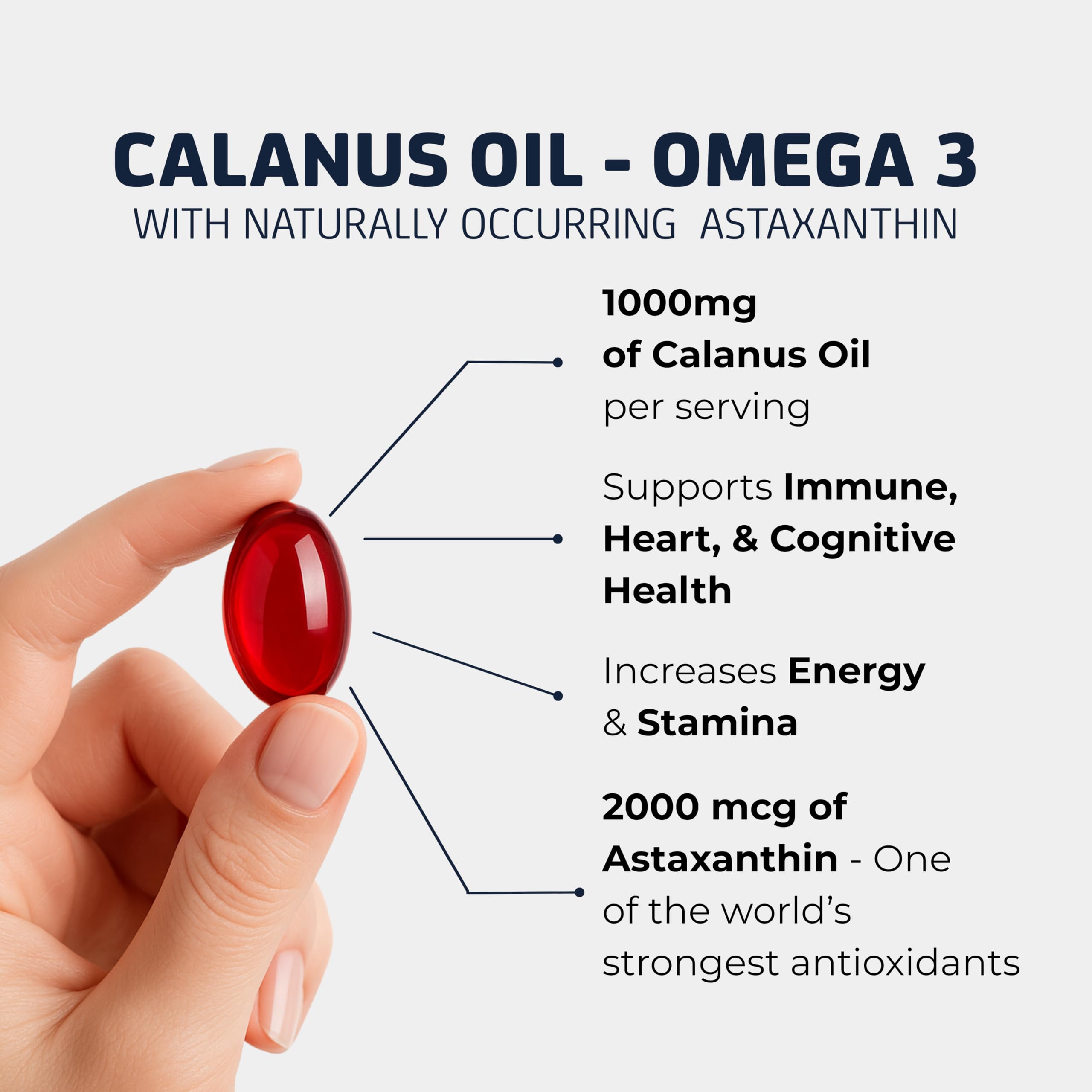 daily wellness Omega-3 Calanus Oil Capsules on a table